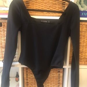 Pretty Little Thing Black Square Neck Bodysuit 8